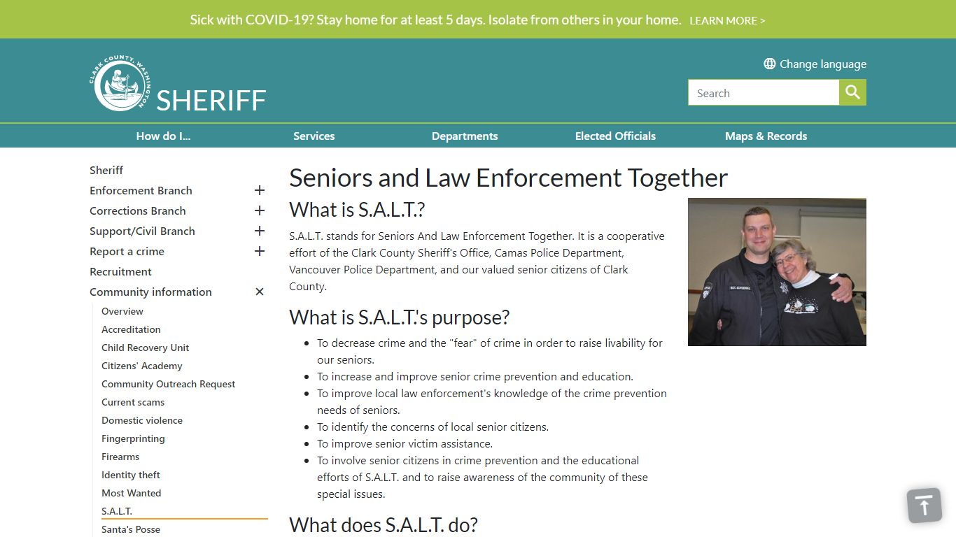 Seniors and Law Enforcement Together | Clark County